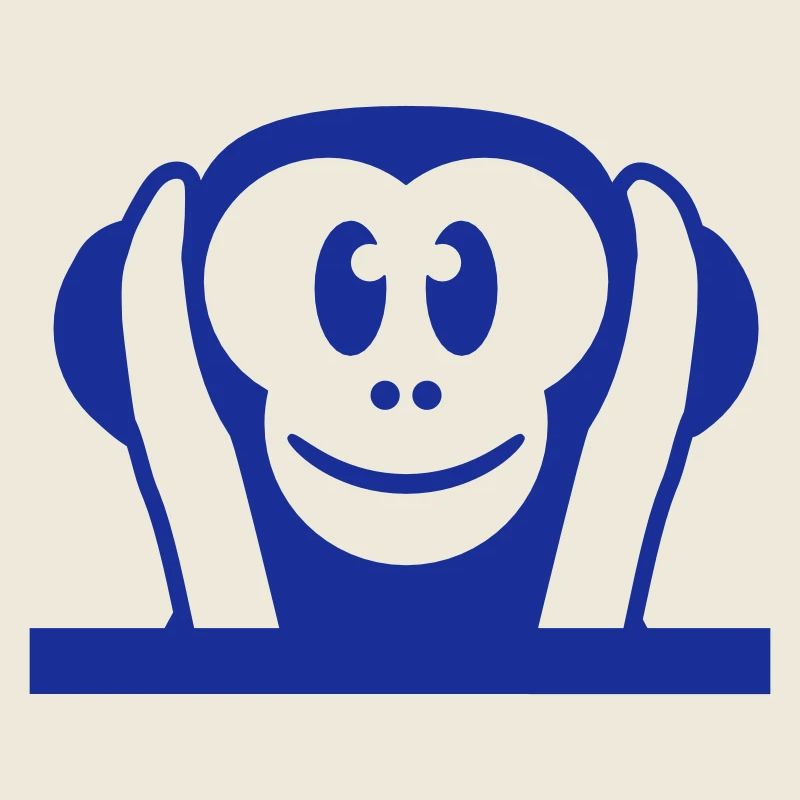 3 Wise Monkeys Hear Nothing Deaf Holds Ears To Monkey