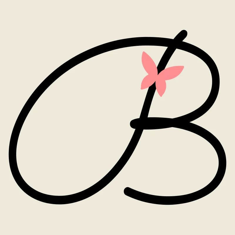 Buchstabe B Anfangsbuchstabe Schmetterling