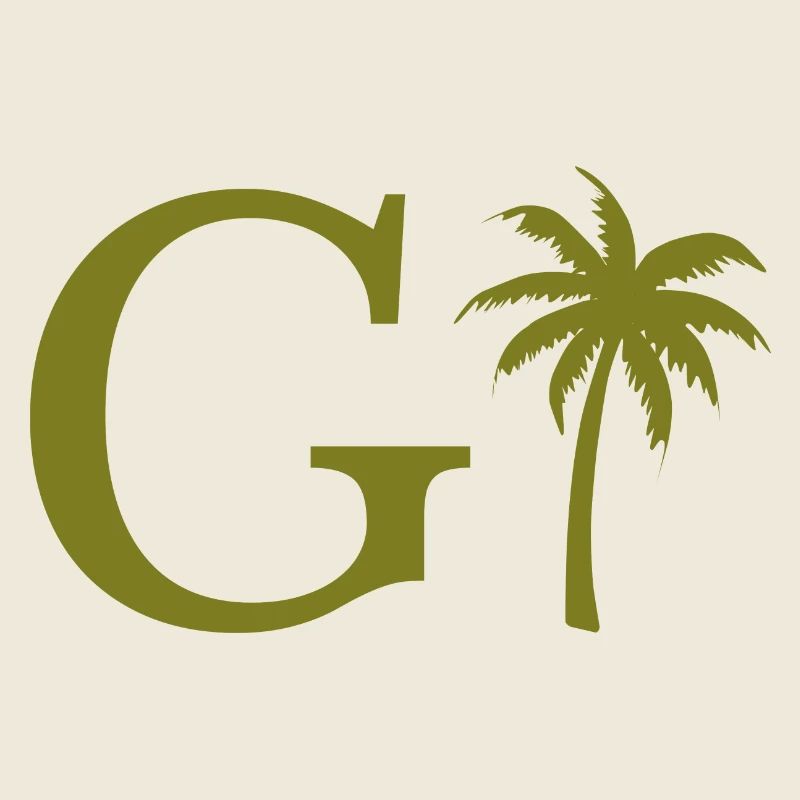 Letter g green Palm