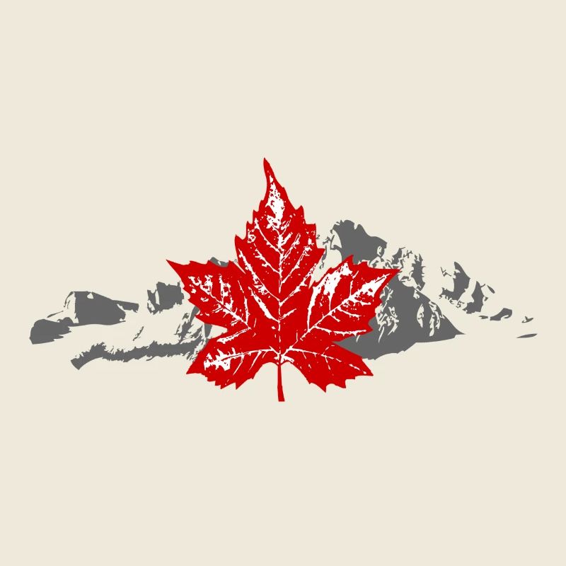 Canada - Maple Leaf & Mountain