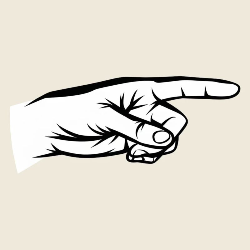 Zeigefinger, Hand, Da lang, Zeiger, Du bist