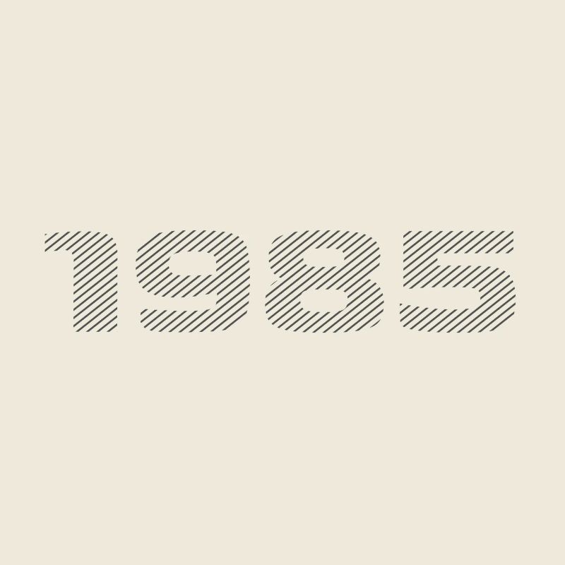 Born 1985 Retro Stripe 40th Birthday Design