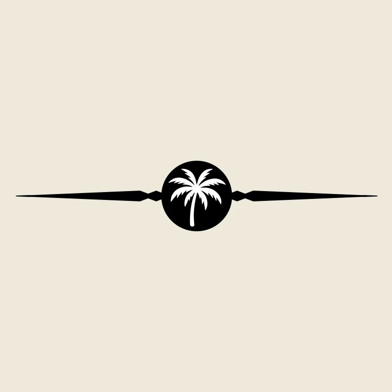 Palm Tree Symbol Line