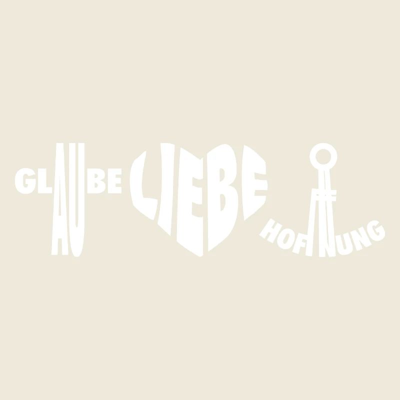 Glaube Liebe Hoffnung, Formen Symbole weiss
