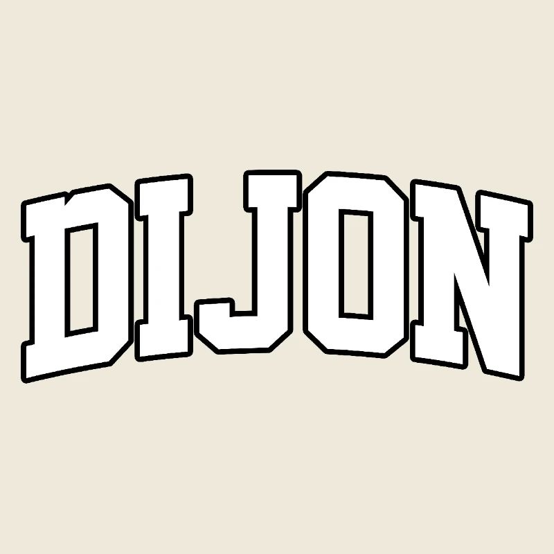 Dijon logo: Collegiate design with authentic style