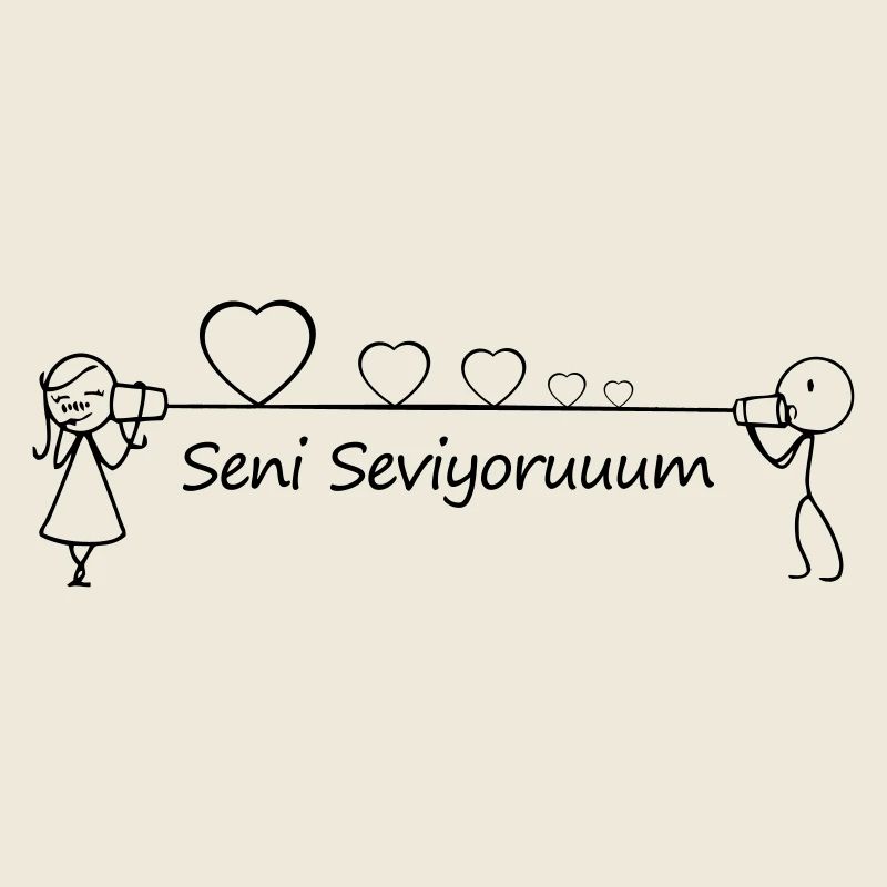 Seni Seviyorum Askim Kalp Herz
