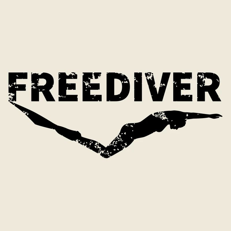 Apnoe-Taucher horizontal