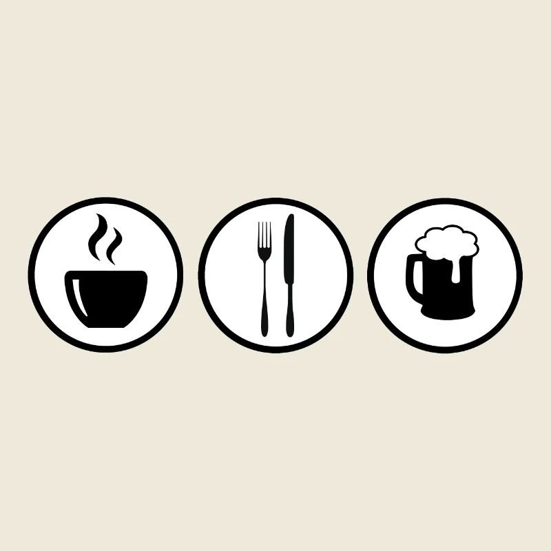 Café Restaurtants Bar Pub | Logo Boisson alimentaire