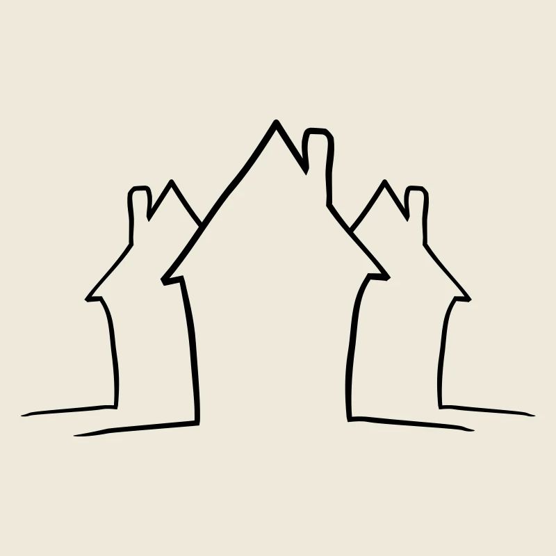 Lignes de maisons de quartier