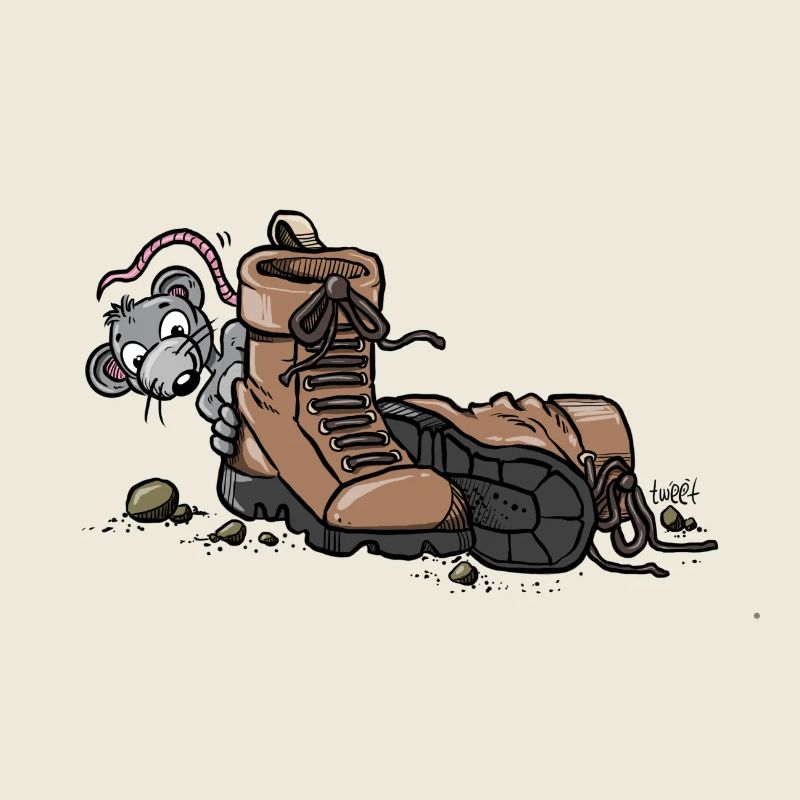 Chaussures de randonnée avec souris