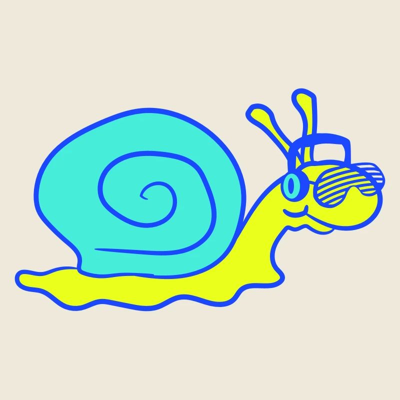 Cool DJ Snail Cute Shell