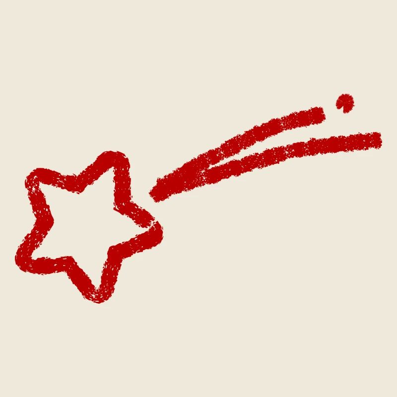 hand-drawn shooting star