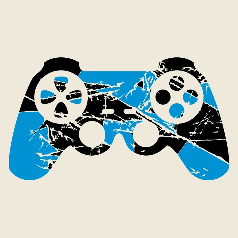 cracks old scratches cool blue design controllers
