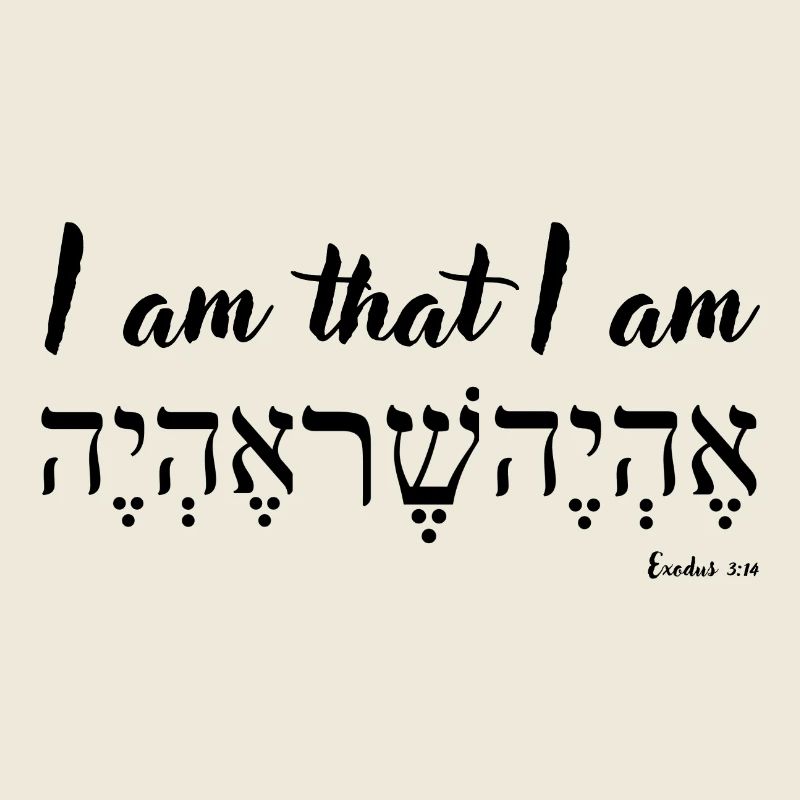 Ich bin, der ich bin, Englisch und Hebräisch, 2. Mose 3,14