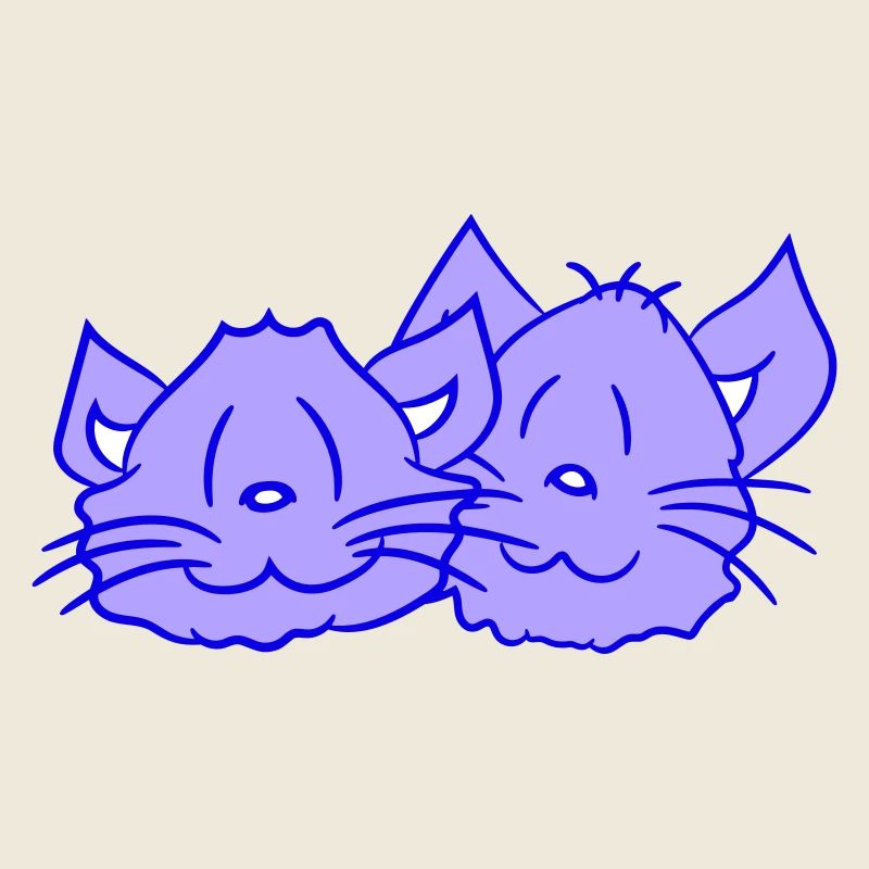 Zwei Glückliche Katzen 2 Freunde Pärchen Team Paar