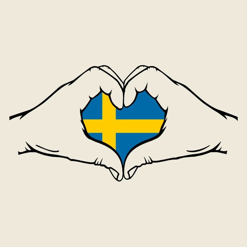Drapeau de la Suède Coeur