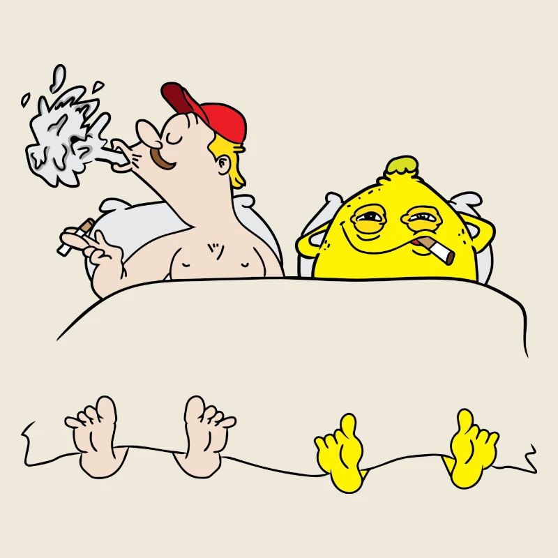 Zitrone im Bett