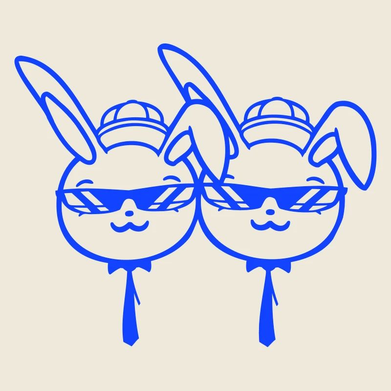 2 Lunettes de soleil Lapins Amis Équipe Crew Paire Deux