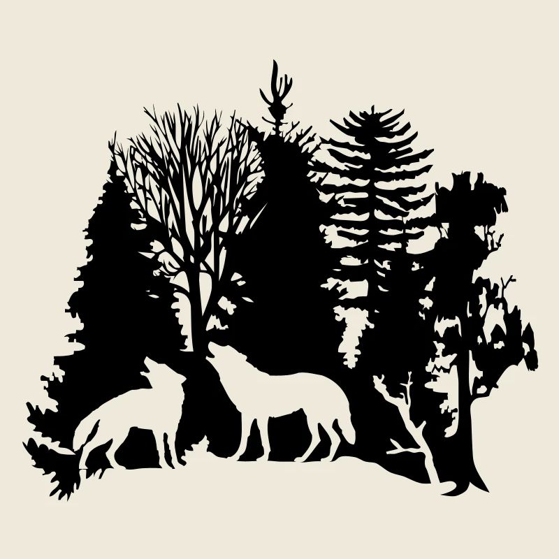 wolf pack wolves howling wild animal moon forest