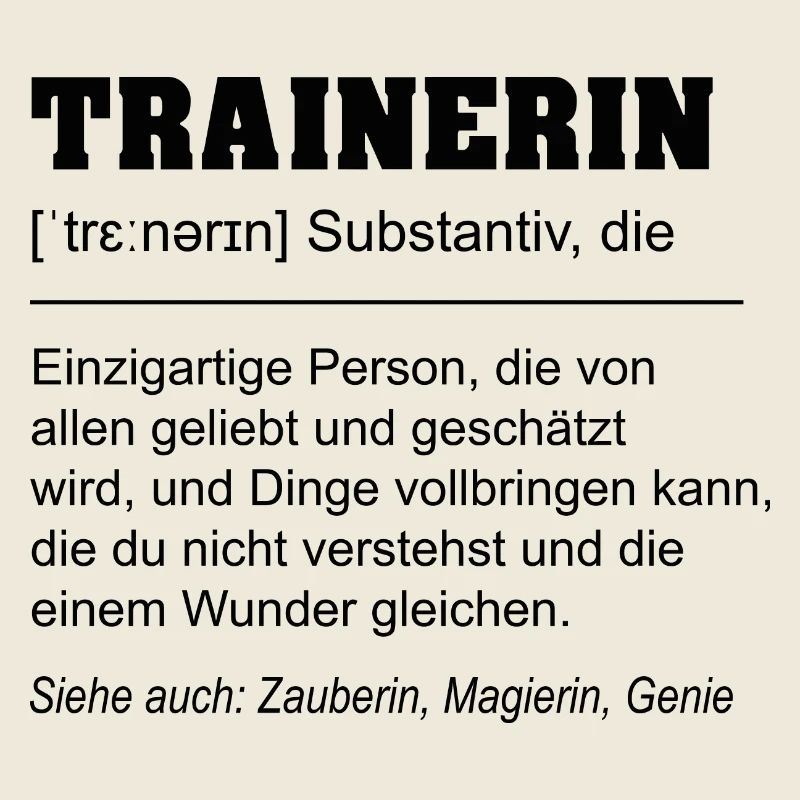 Trainerin Definition schwarz