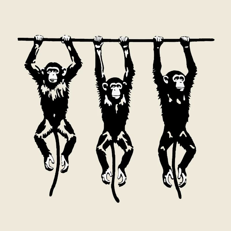 3 Hanging Monkeys
