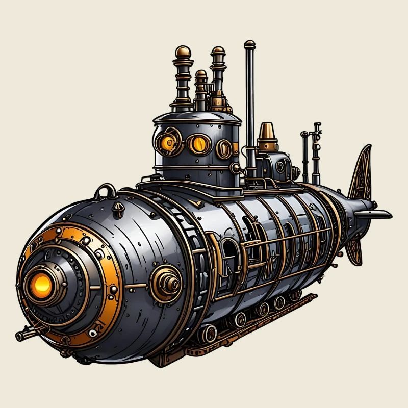 Sous-marin steampunk