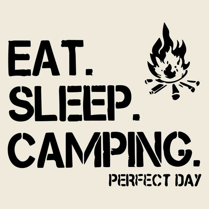 eat sleep camping