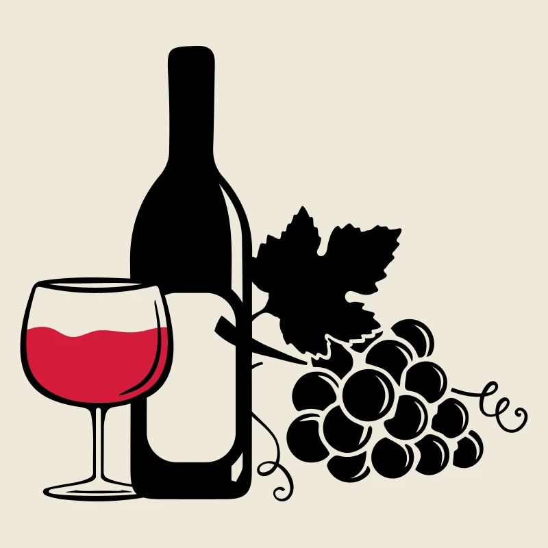 wine bottle grapes