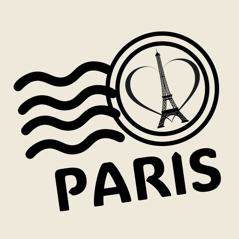 Paris Stamp Postcard NB