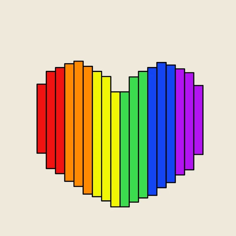Rainbow Heart Design
