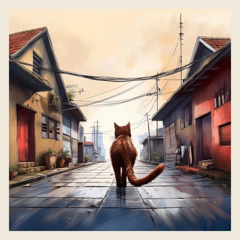 Chat de gouttière