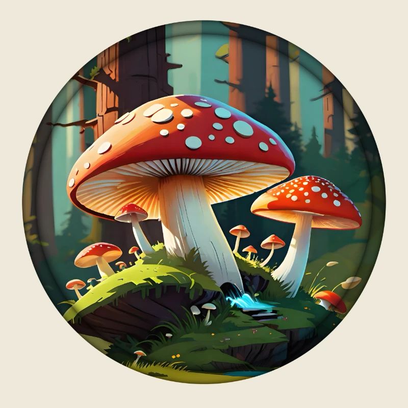 Toadstool - Amanita Muscaria in the Forest 001