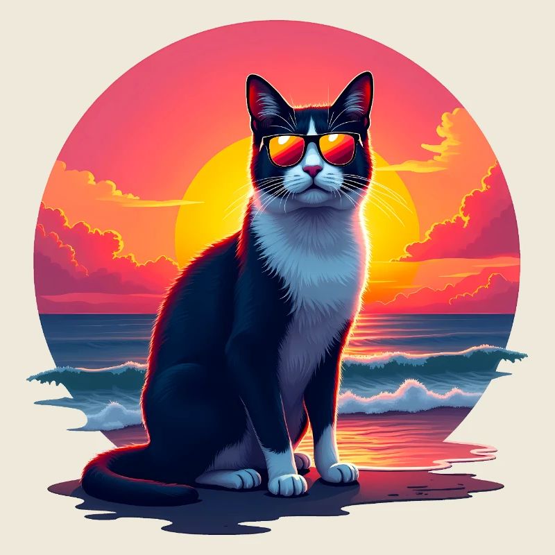 Katze am Strand