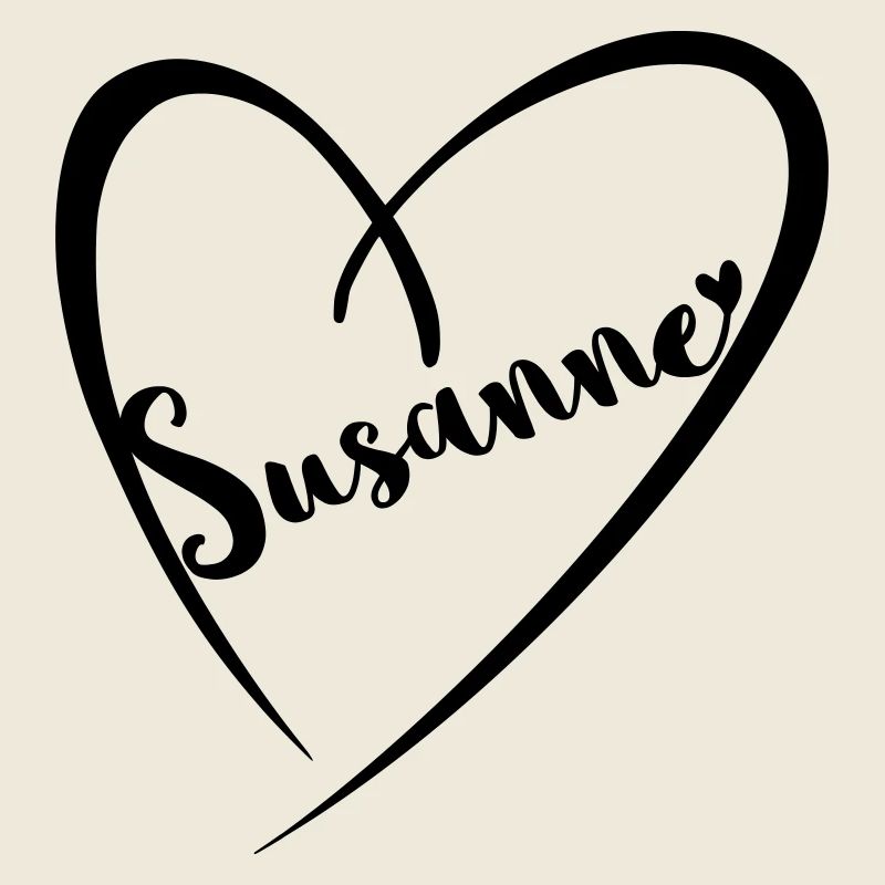 Susanne Last name First name in heart frame