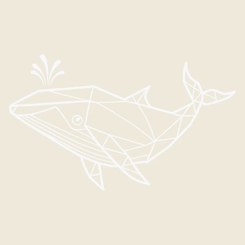 Wal Polygon – Minimalistisches Meerestier Design