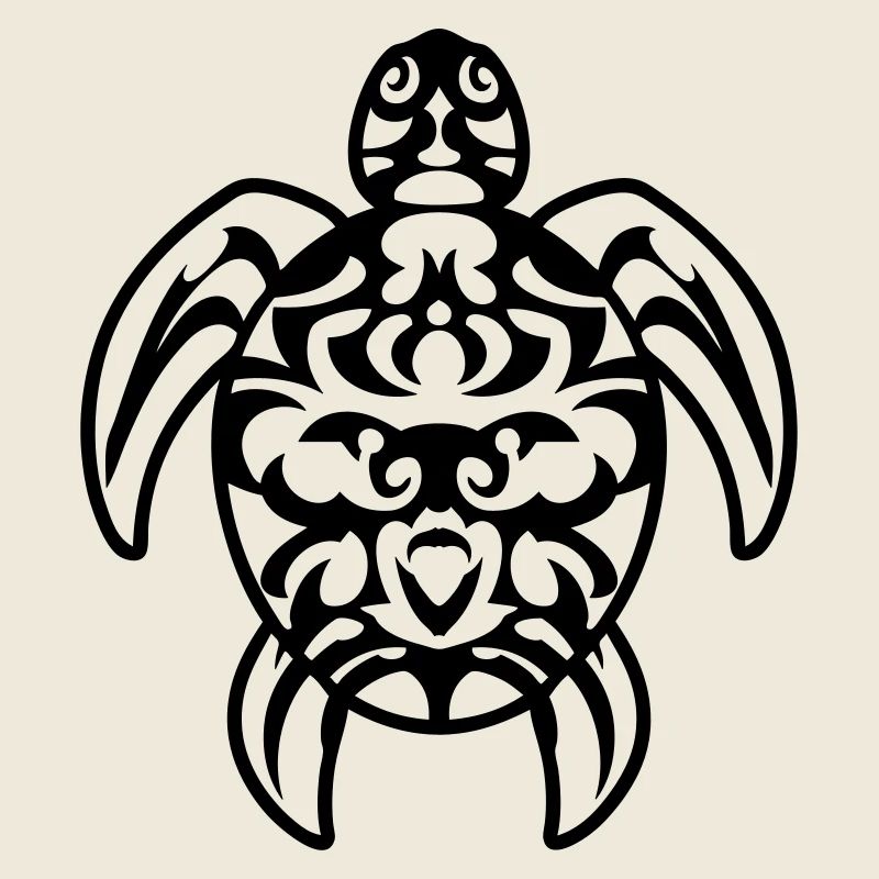 turtle tribal tattoo polynesian maori style