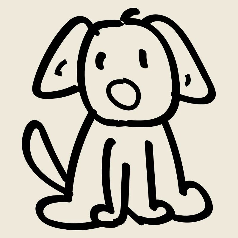 Hund - Vektorgrafik= Motivfarbe wechselbar