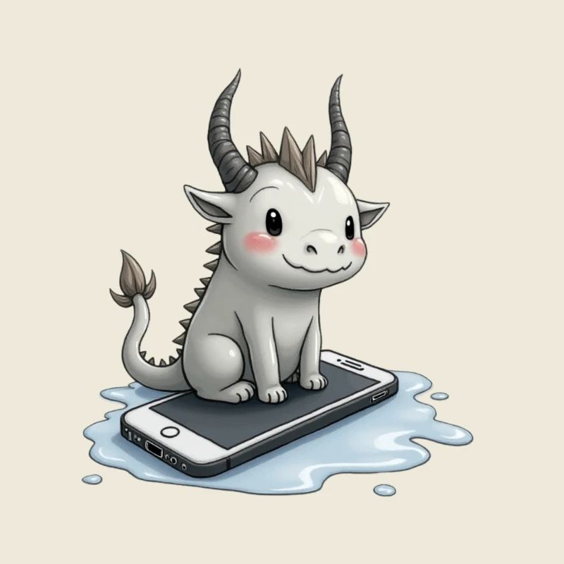 cute mythical creature on iPhone