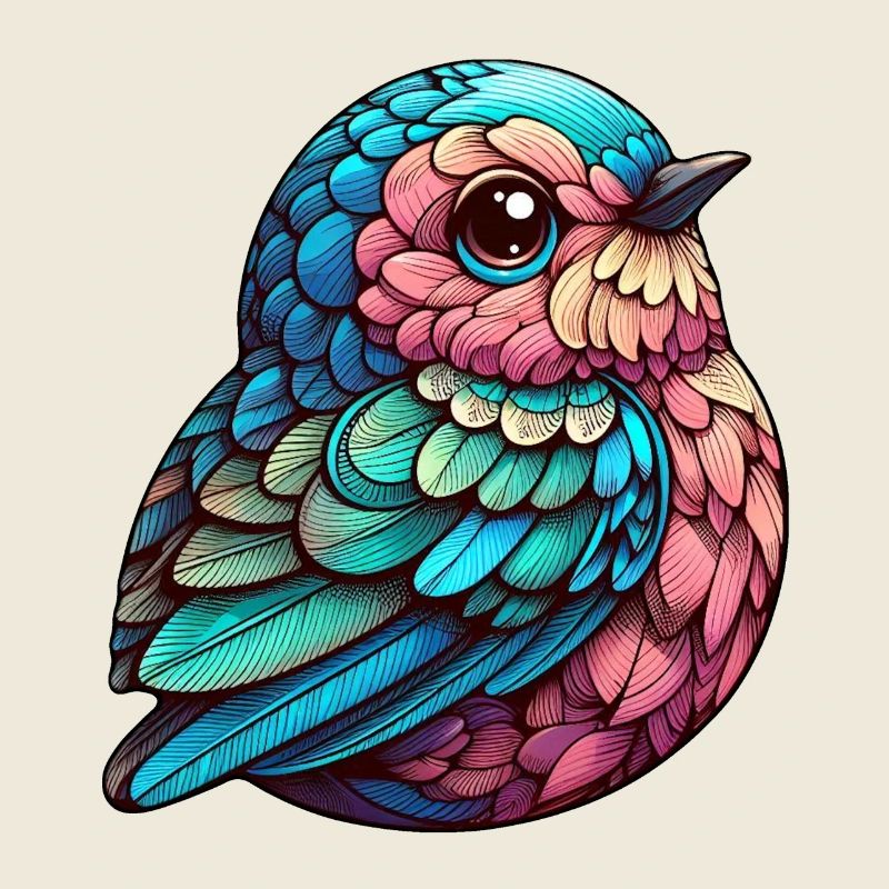 Vibrant Feathered Serenity