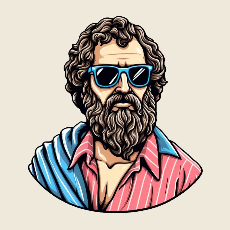 Lässiger cooler Philosophen-Look