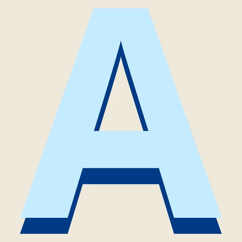 Letter A Blue Pop and Modern