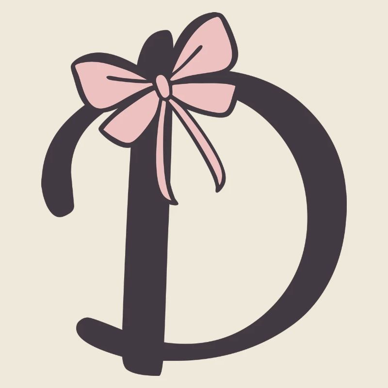 Initial letter D ribbon
