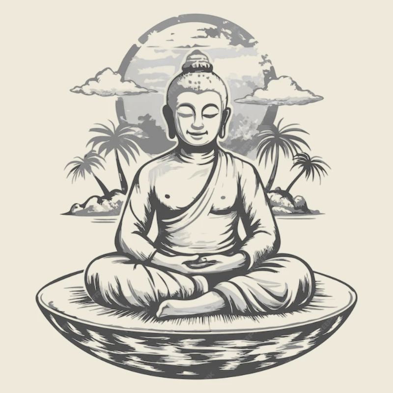 Buddha: Zen-Haltung