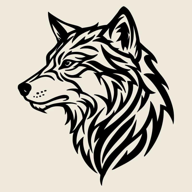 Wolf - tribal style