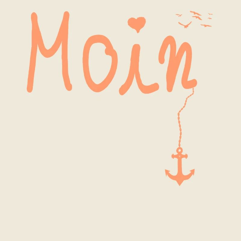 Moin Welcome Moin avec mouette en orange