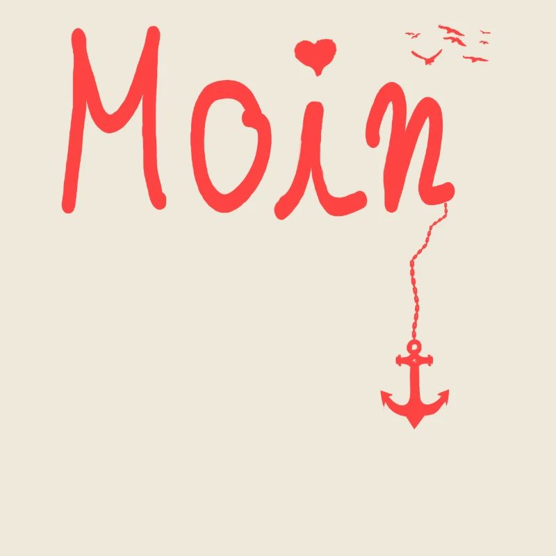Moin Salutation Moin avec mouette en rouge