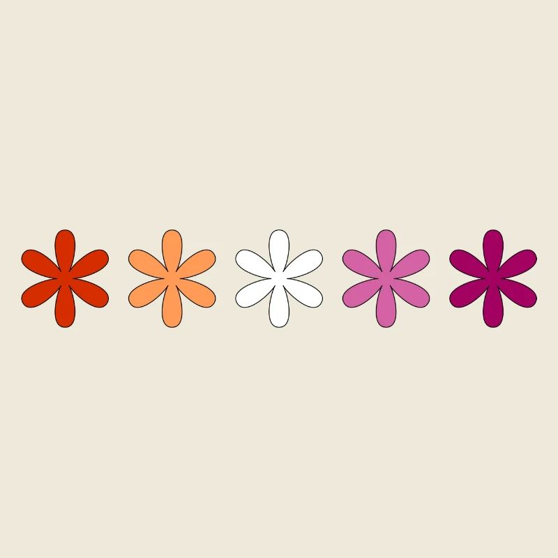 Subtle Lesbian Pride flowers