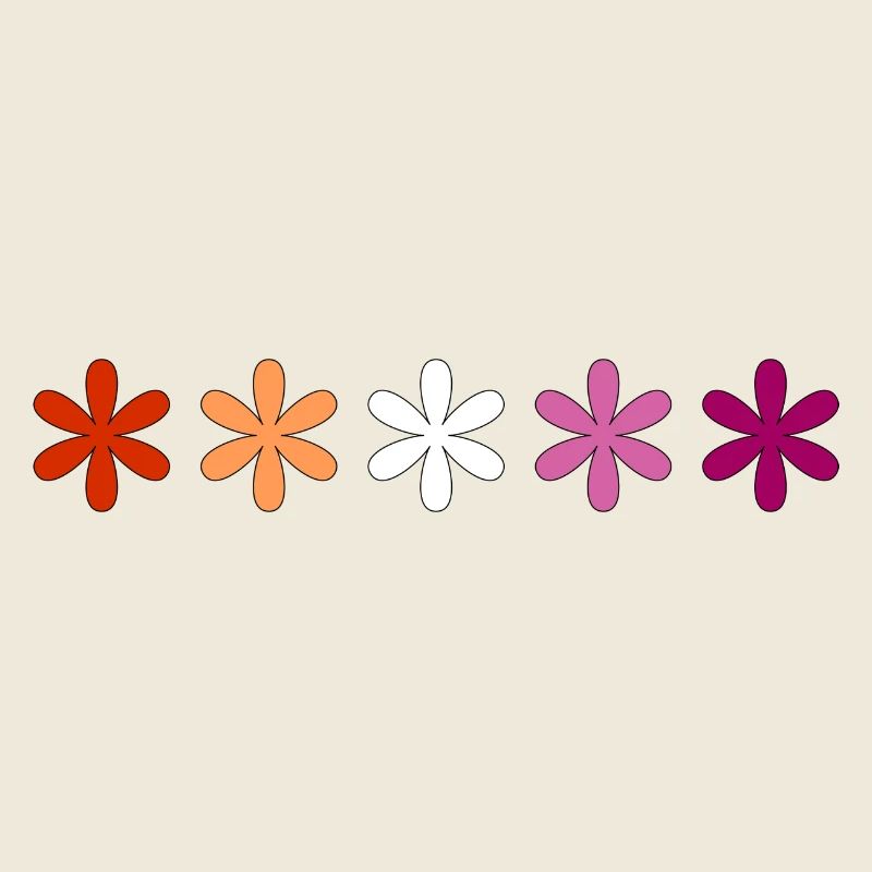 Subtle Lesbian Pride flowers
