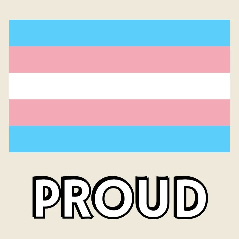 PROUD trans flag
