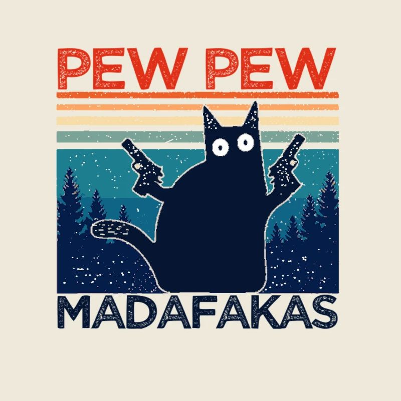 pew pew chat drôle idée cadeau chat drôle